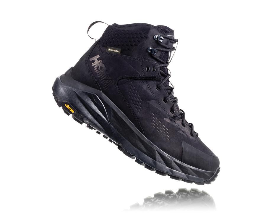 Hoka One One Mens Hiking Boots - Kaha GORE-TEX - Black - OJXS75961